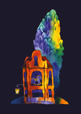 Ye ol tree - ye ol house 50x70 cm