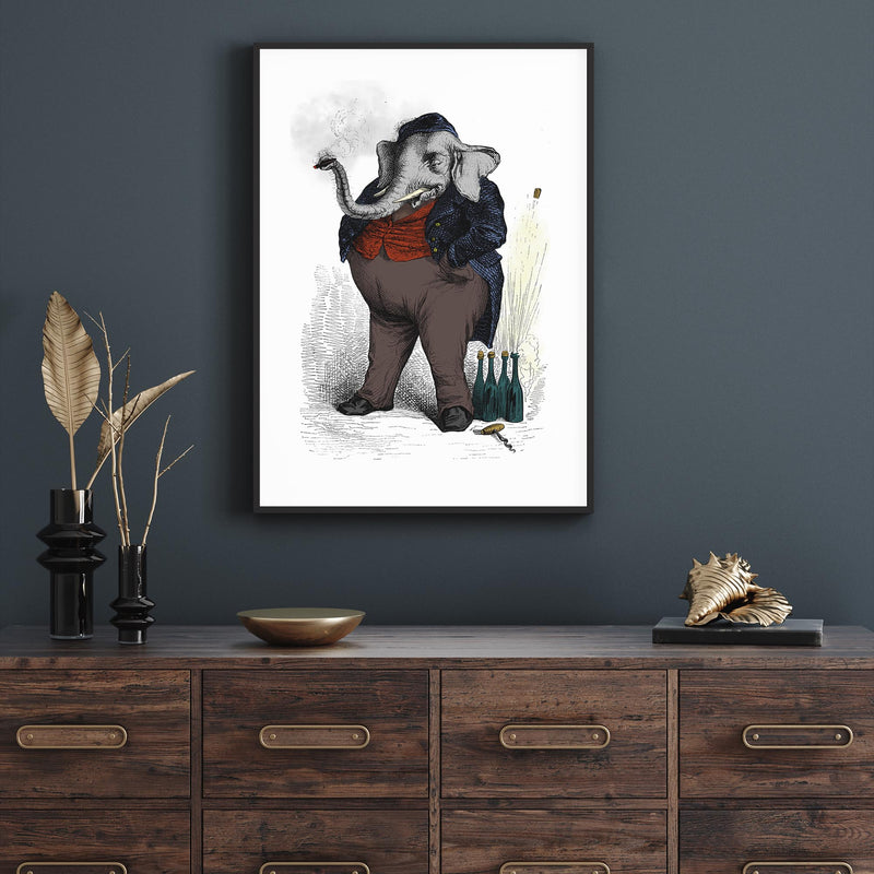 Humanized Elephant mood picture