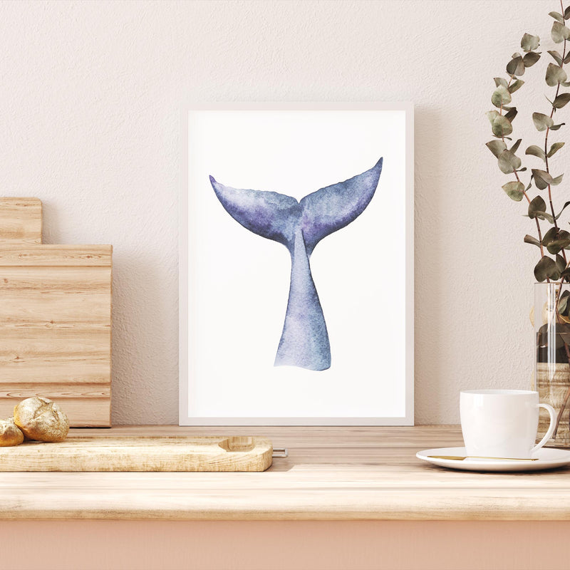Watercolour Whale Tail mood picture