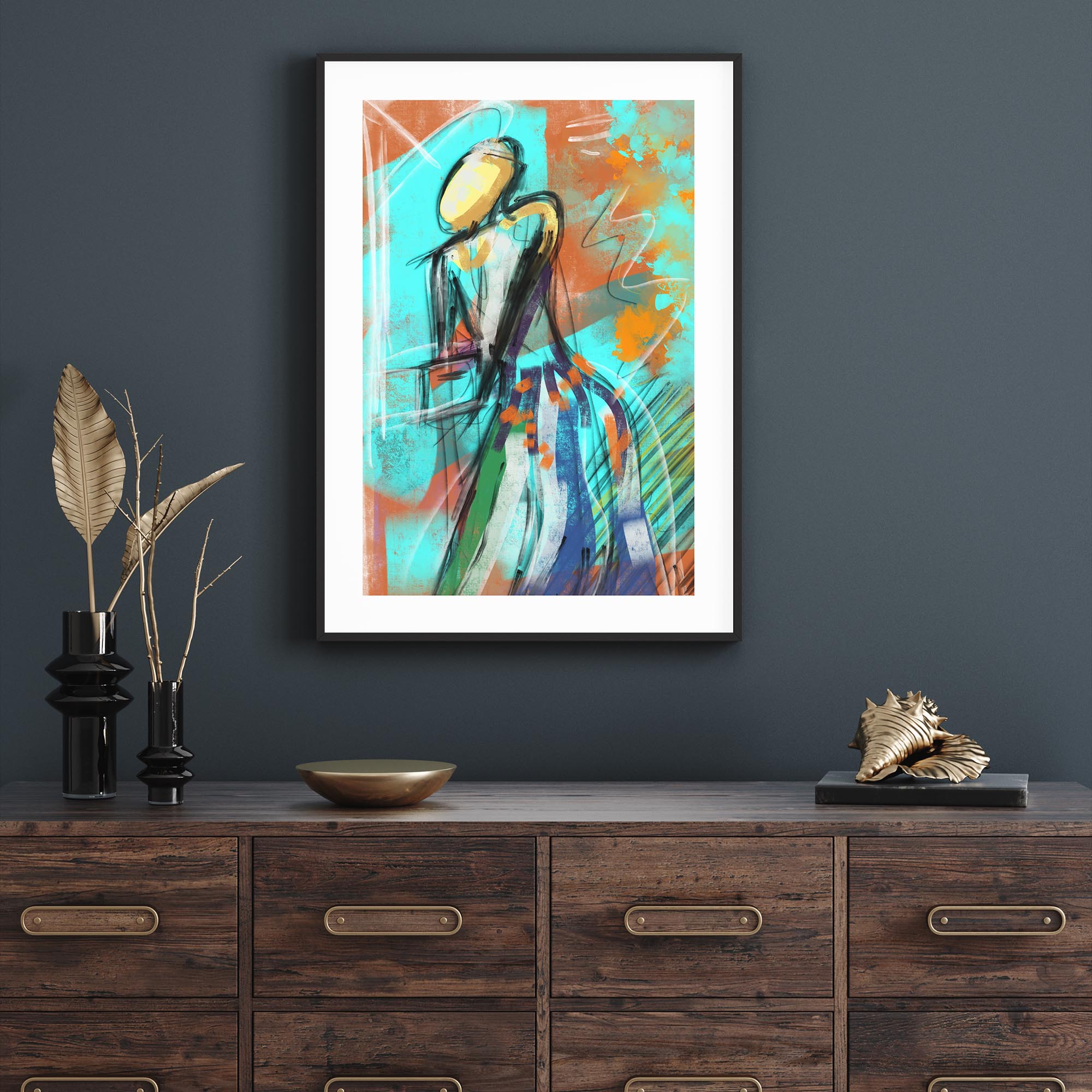 Abstract Lady in Blue – Artbird