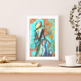 Abstract Lady in Blue mood picture