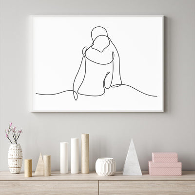 One Line Embrace mood picture