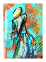 Abstract Lady In Blue 30x40 cm