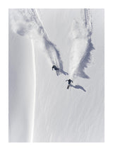 Aerial Of Two Skiers 30x40 cm