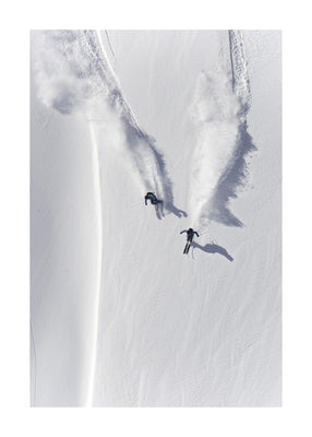 Aerial Of Two Skiers 50x70 cm