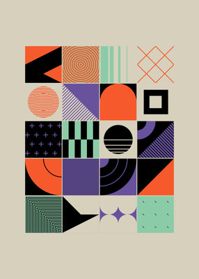 Bauhaus Tiles II 50x70 cm