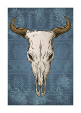 Bull Skull Illustration 50x70 cm