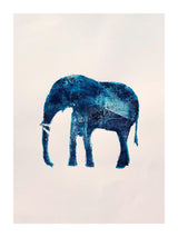 Elephant In Blue 30x40 cm