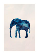 Elephant In Blue 50x70 cm