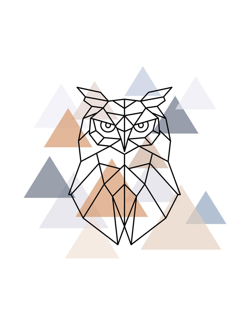 Geometric Owl 30x40 cm