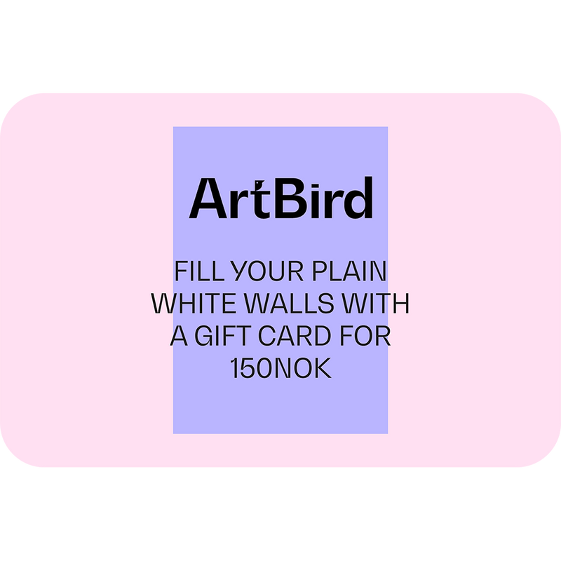 Gift card from ArtBird for 150 Norwegian kroner