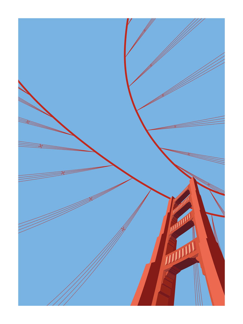 Golden Gate Illustration 30x40 cm