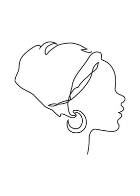 Line Art Silhouette 50x70 cm