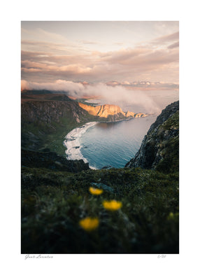 Midnight sun over Høyvika 50x70 cm