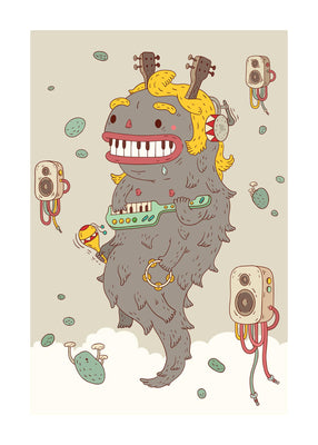 Music monster 50x70 cm