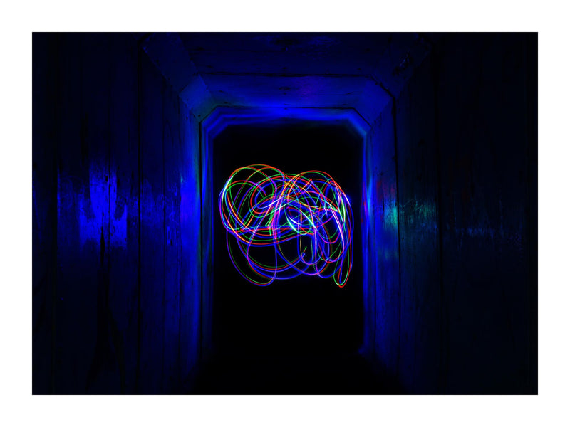 Neon Swirl 30x40 cm