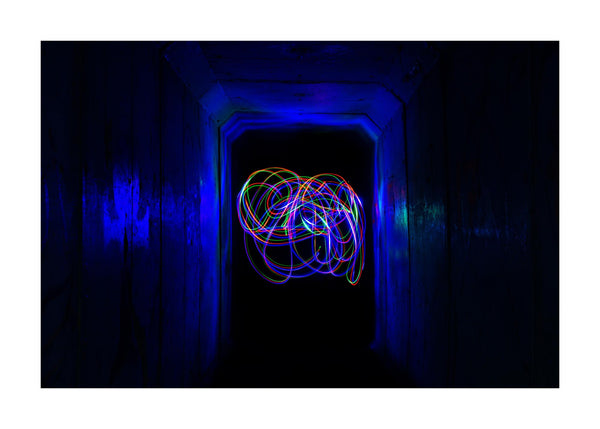 Neon Swirl 50x70 cm