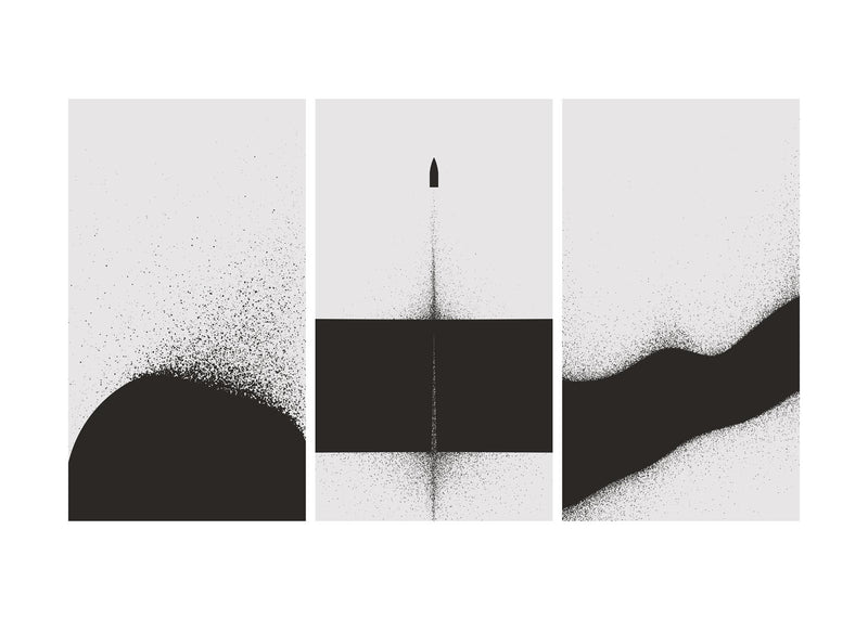 Particles In Black And White 50x70 cm