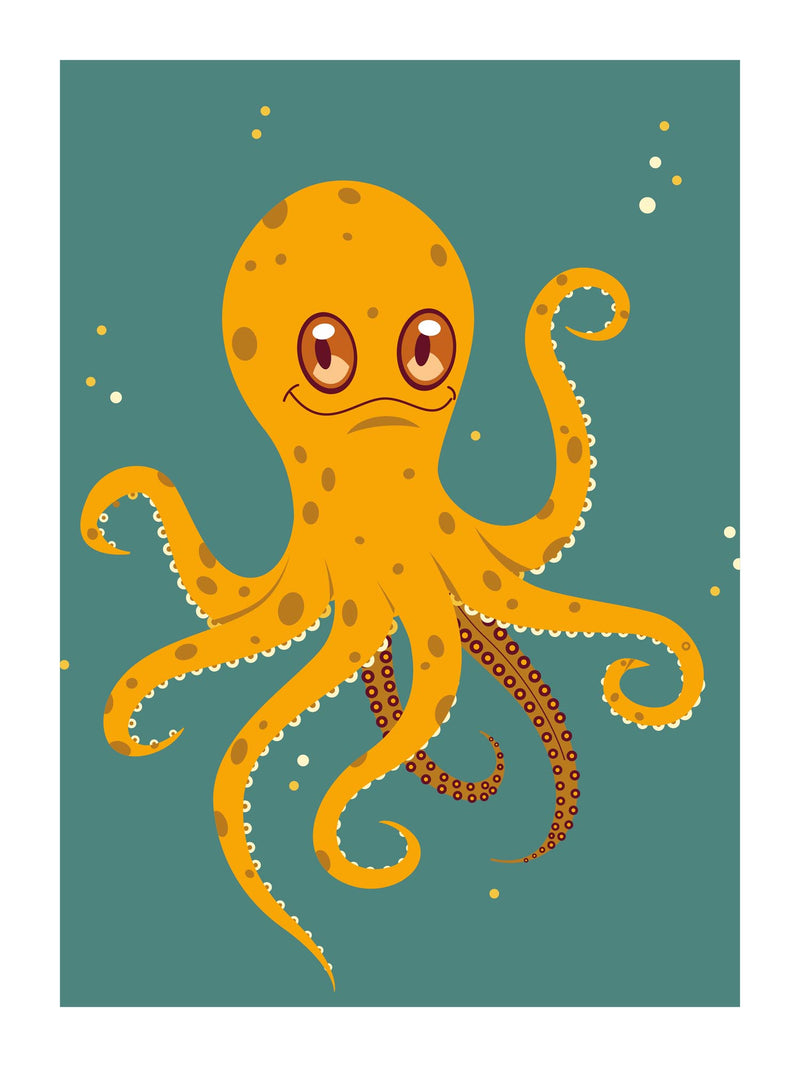 Playful Octopus 30x40 cm