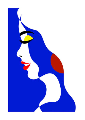 Red lipstick 50x70 cm