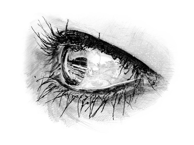 Sketch Of Eye 30x40 cm